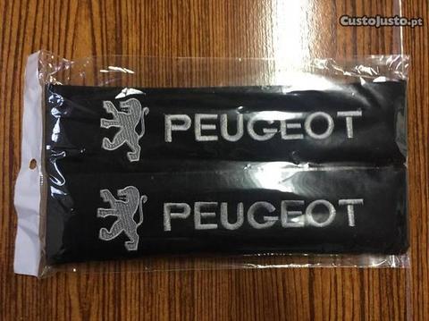 2 Almofadas para cinto de segurança Peugeot pretas
