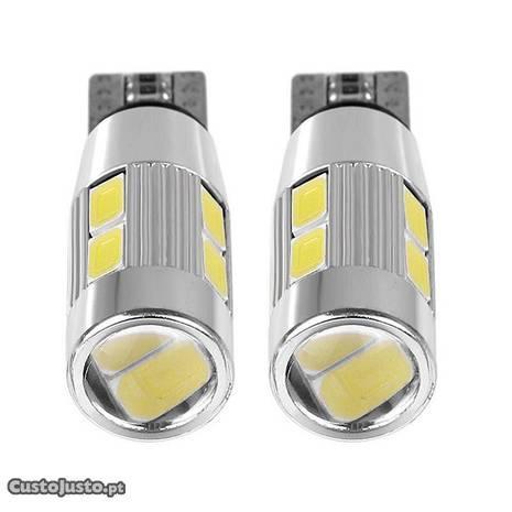 2 lâmpadas T10 brancas canbus 10 SMD - 700 Lumen
