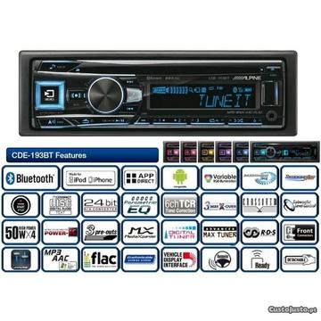 auto radio alpine cde-193bt
